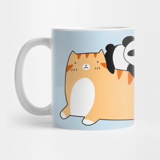 Orange Tabby Cat and Panda Mug